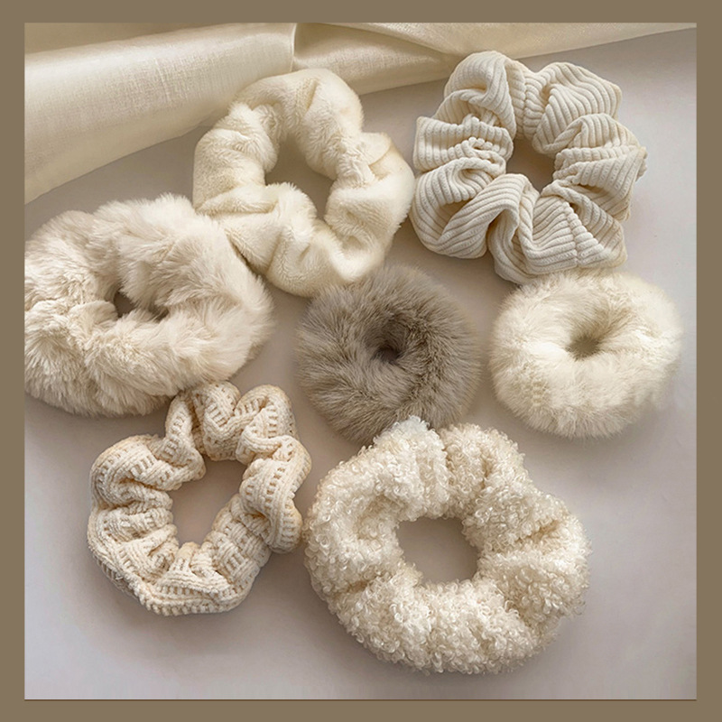 网红毛绒发圈猪大肠新款韩版发圈头绳可爱发绳ins扎头发皮筋