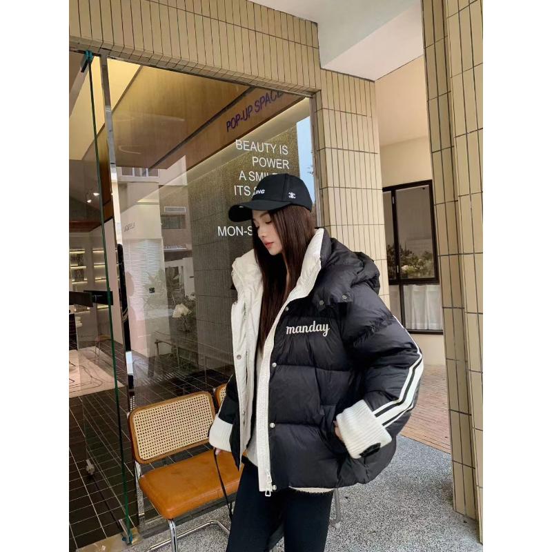 羽绒服女冬季2023新款时尚洋气连帽欧货大牌学生白鸭绒外套爆
