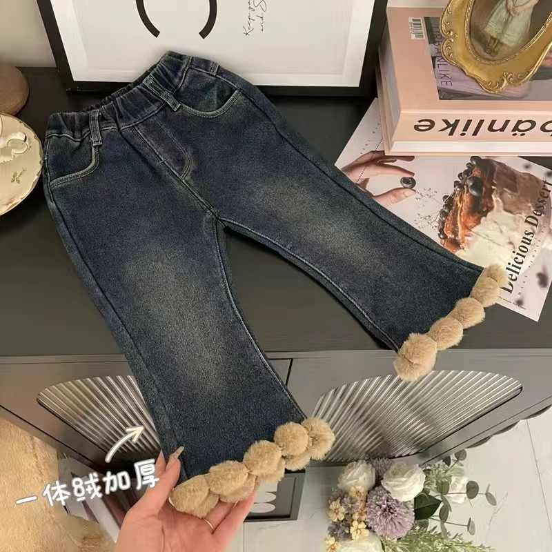 女童冬季韩版喇叭裤