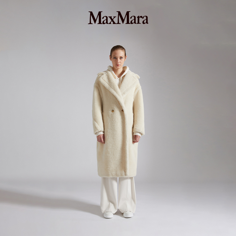 MaxMara女装Tedgirl泰迪熊时尚休闲宽松羊驼毛混纺大衣1016022306