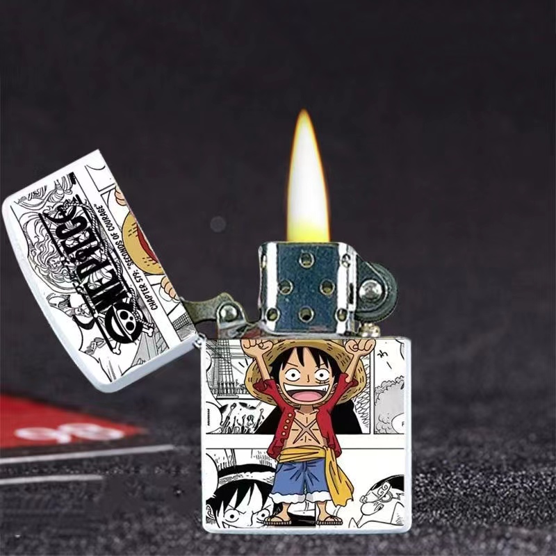 【送油】卡通动漫煤油打火机磨砂双面彩印创意可爱国风网红国潮个性