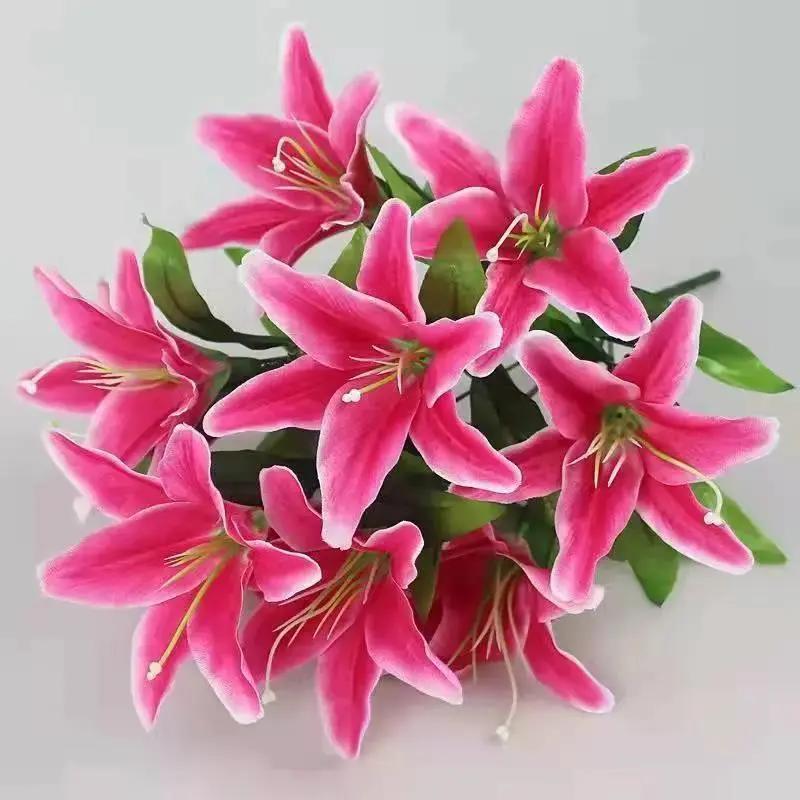 新疆邮花百合花合花餐桌摆花3d花立体花束