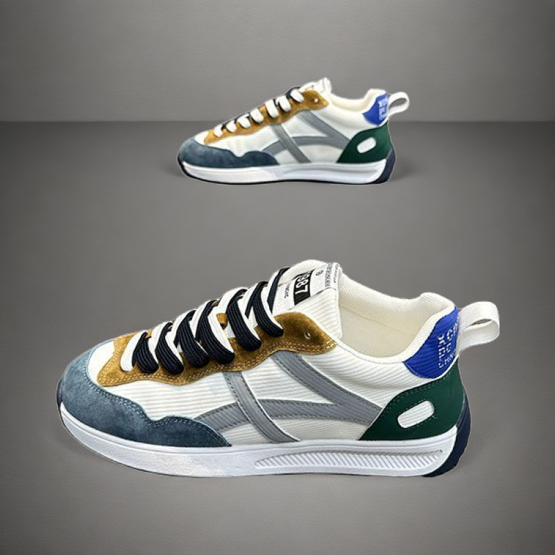 潮牌男鞋2024秋季新款系带软底休闲鞋韩版透气运动板鞋男士阿甘鞋