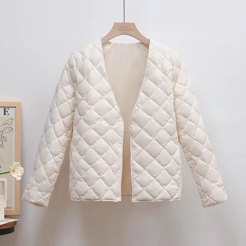 羽绒服新款爆款年大衣内搭v领白鹅绒轻薄羽绒女士女款内胆