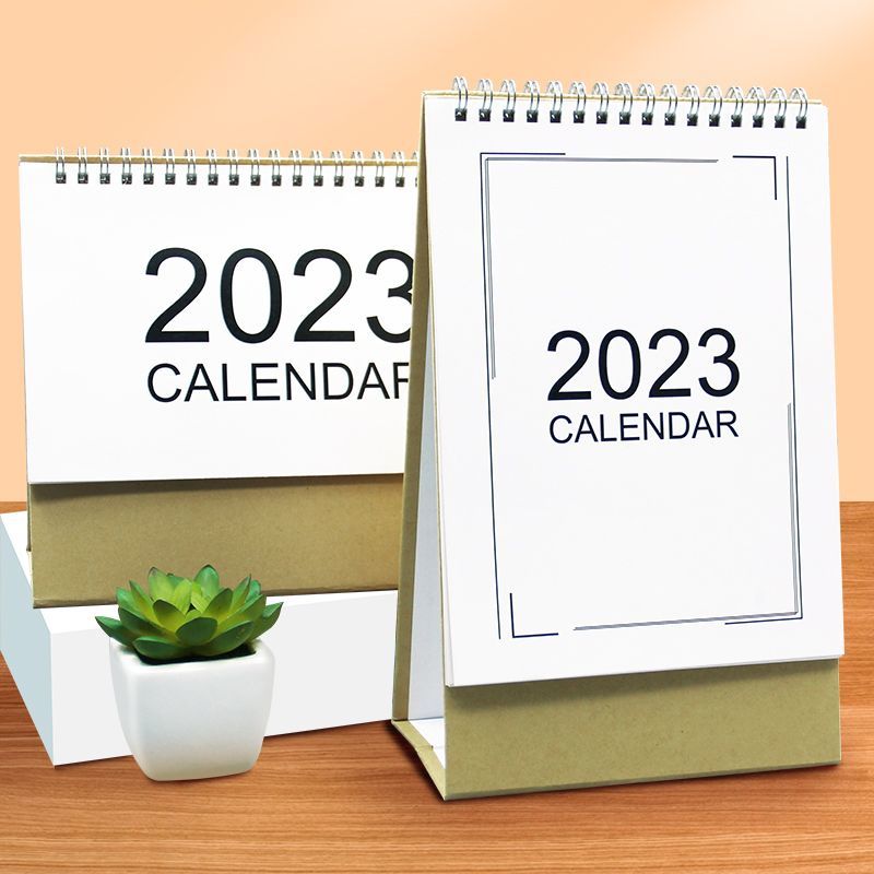 新疆包邮台历2023年简约创意商务办公月历打卡计划本小摆件高考倒