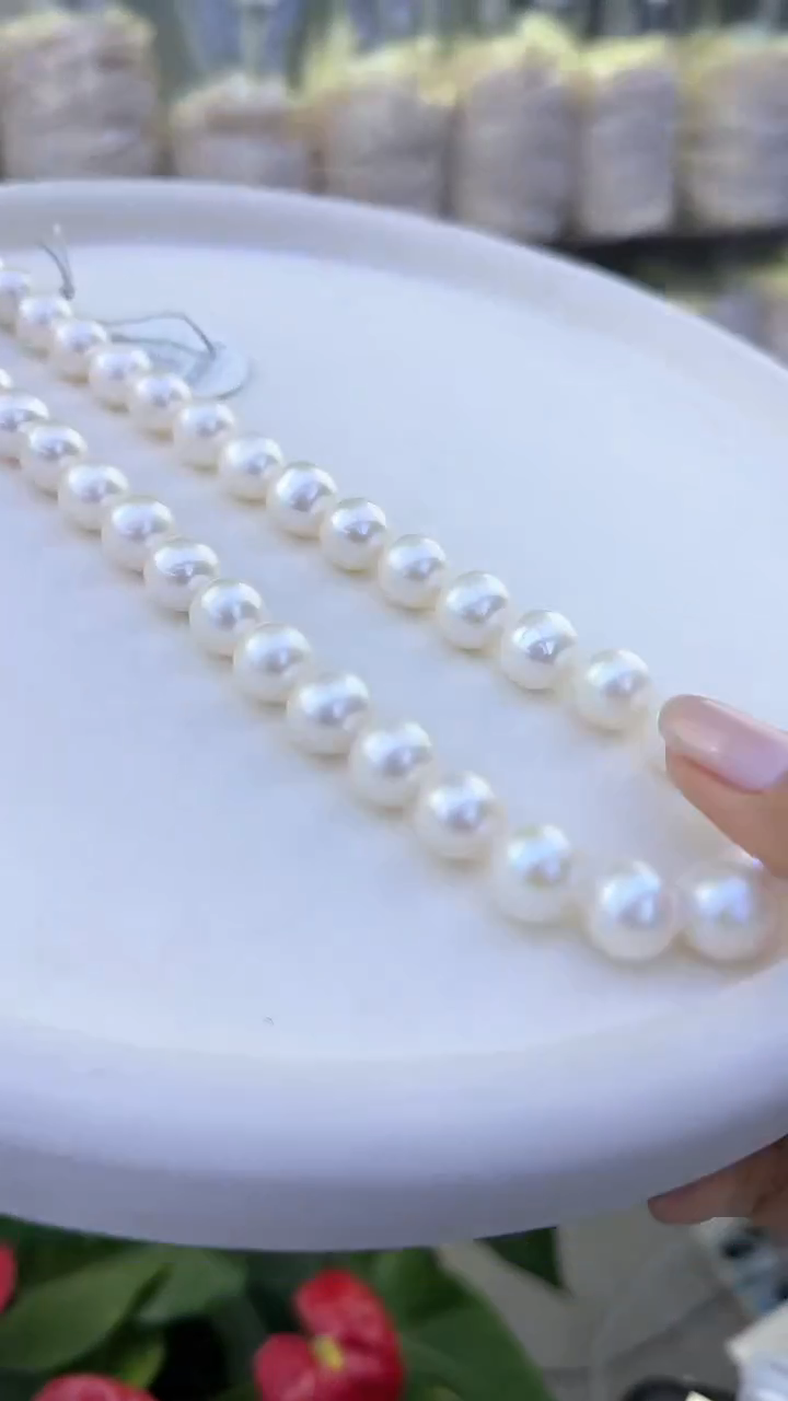 【闪购商品】淡水珍珠项圈未镶嵌淡水无核满串12-13mm带吉尔德证书