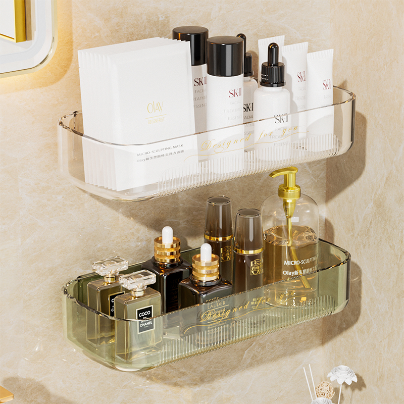 亚克力卫生间置物架浴室厕所免打孔壁挂洗漱台墙上化妆品收纳架子