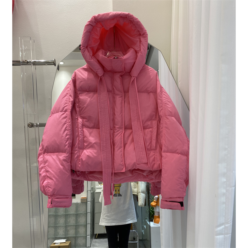 2023年新款冬季韩版棉服女装短款连帽加厚时尚小个子外套