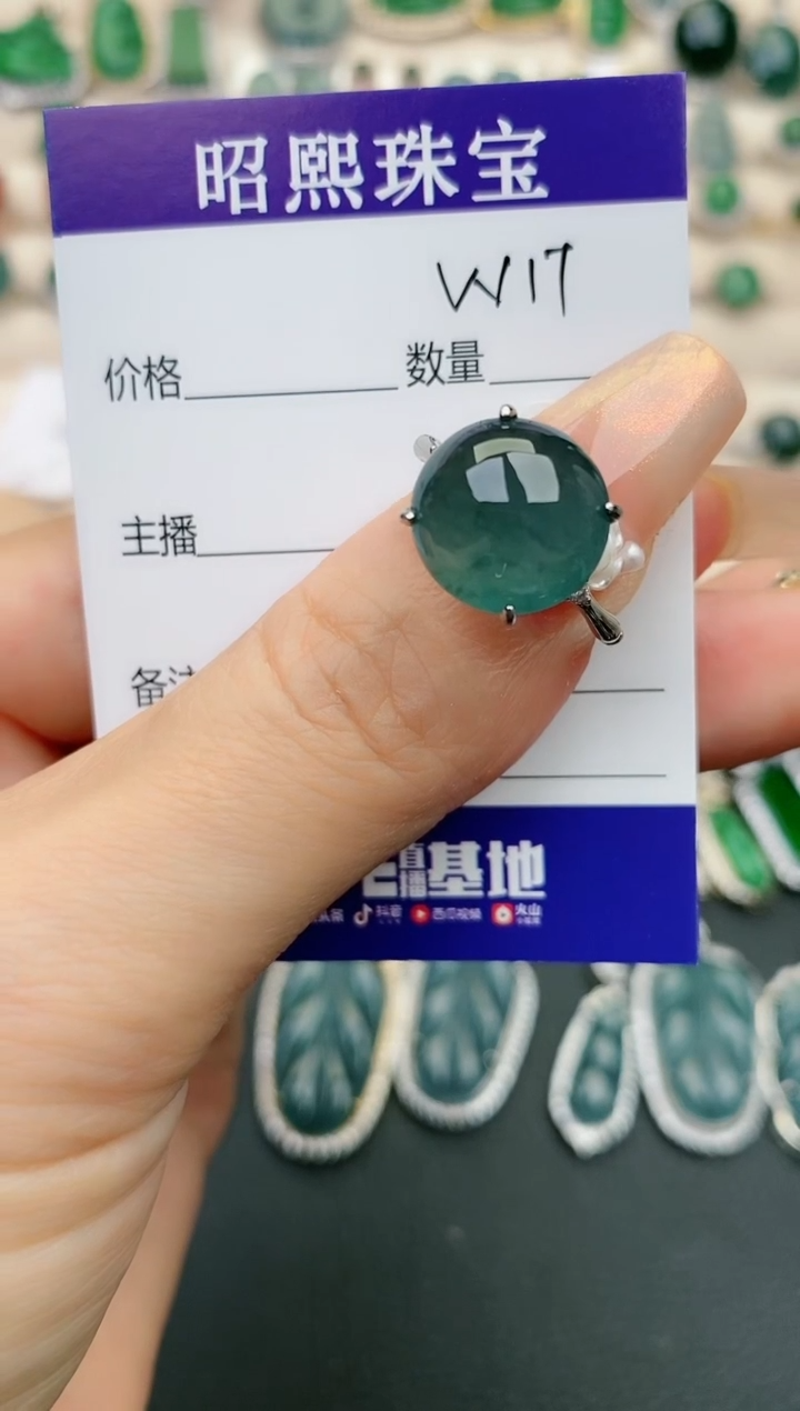 【闪购商品】翡翠戒指银S925镶嵌1