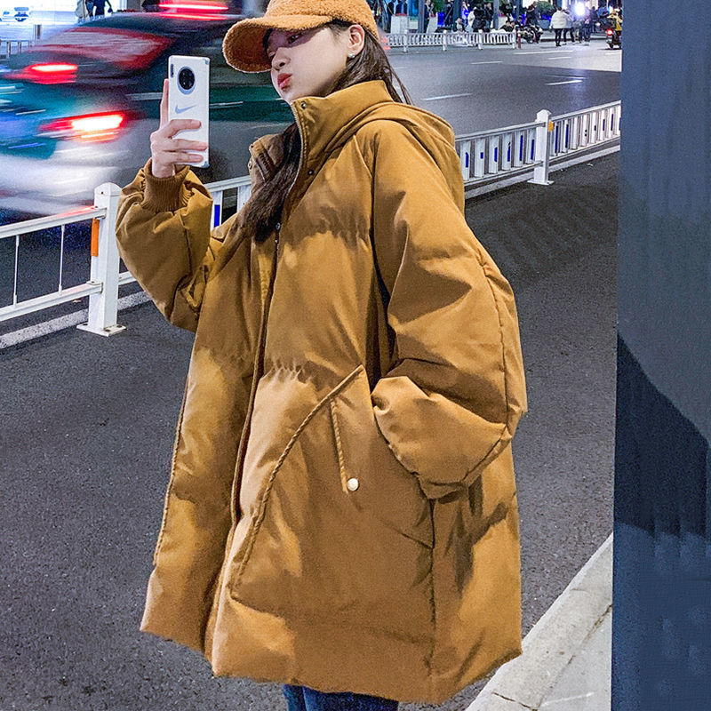 秋冬季棉服女2023日系学生面包服宽松显瘦加厚冬茧型外套羽绒棉服