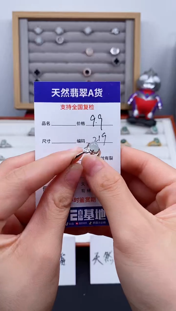 【闪购商品】翡翠戒指银S925镶嵌219