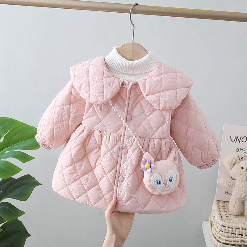 米乐熊童装哆哆童装女童加厚夹外套秋冬季洋气儿童秋冬装女宝宝中