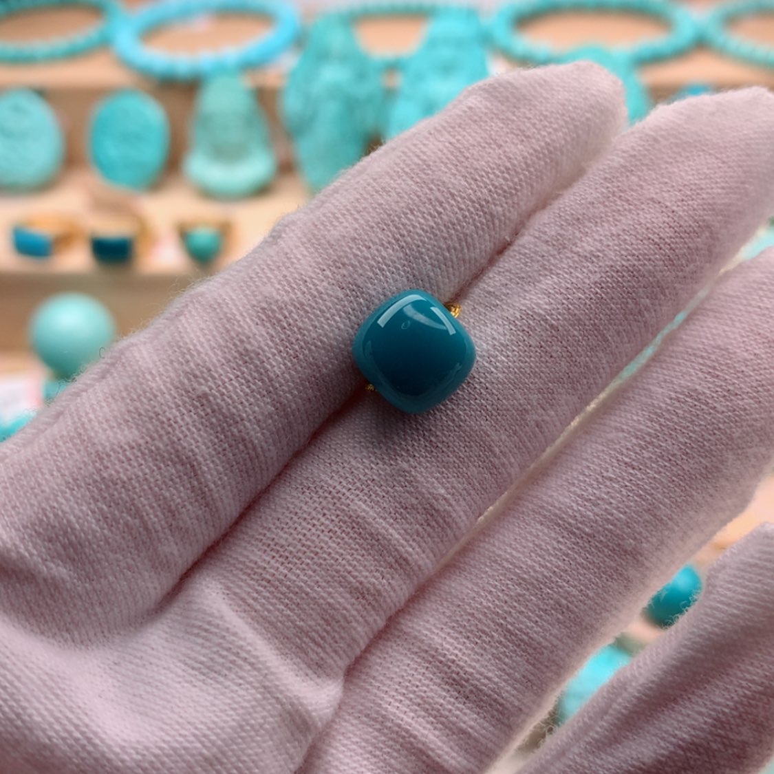 【闪购商品】绿松石颈饰未镶嵌9.8*9mm