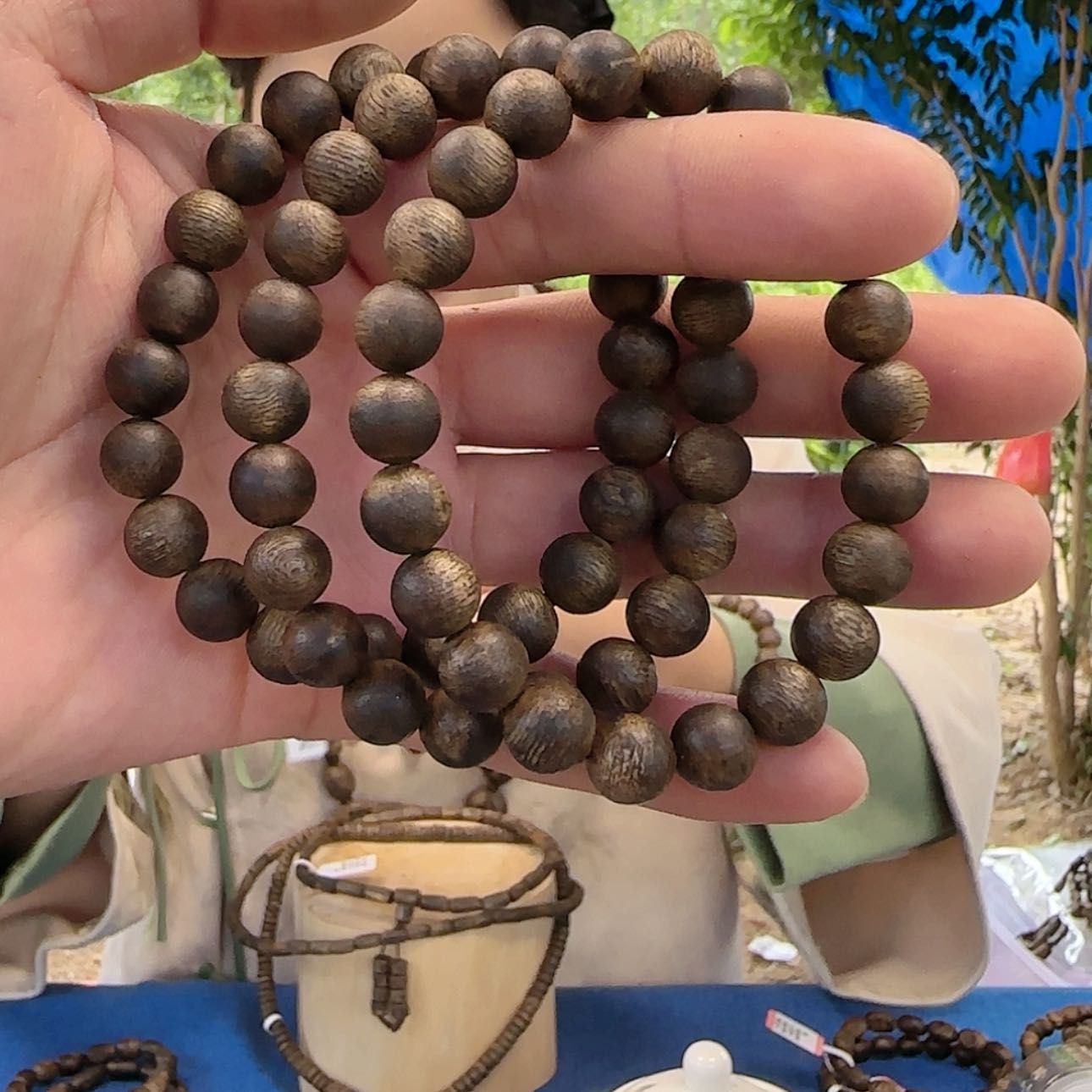 【闪购商品】沉香手串张勺子卡0.9单圈99沉多样性发一条
