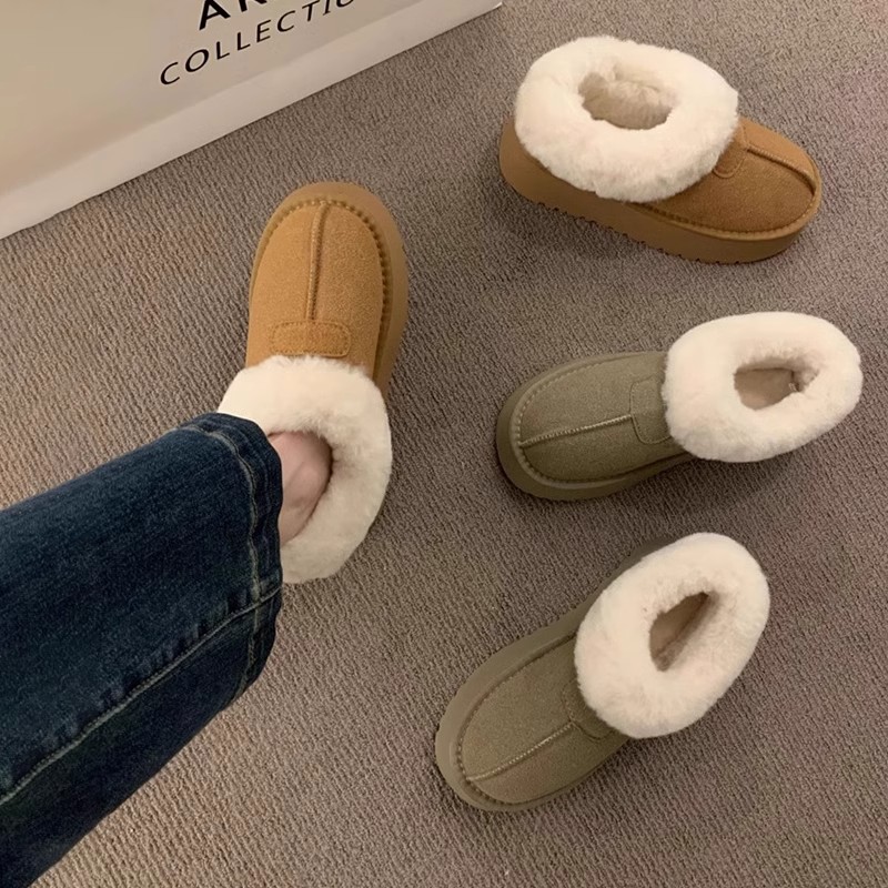 秋冬季保暖休闲时尚潮流雪地靴女加绒加厚东北加棉鞋2023新款冬季