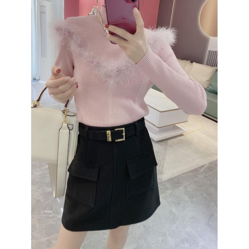 【橦颜推荐】腰带双口袋工装半身裙80069（11.23）