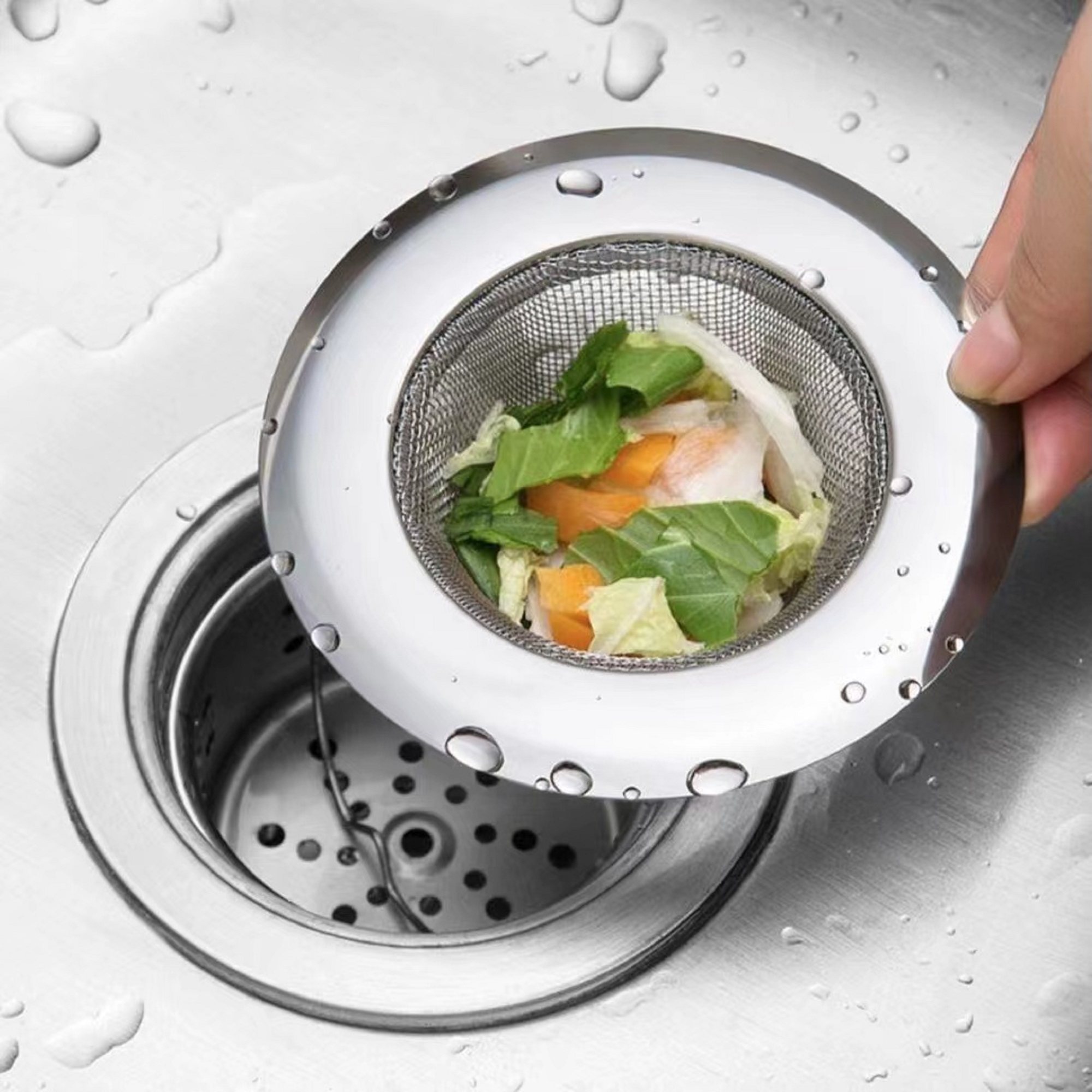 G427亗水槽不锈钢过滤网2个丨竹居伟衣帽架厂家提供福利