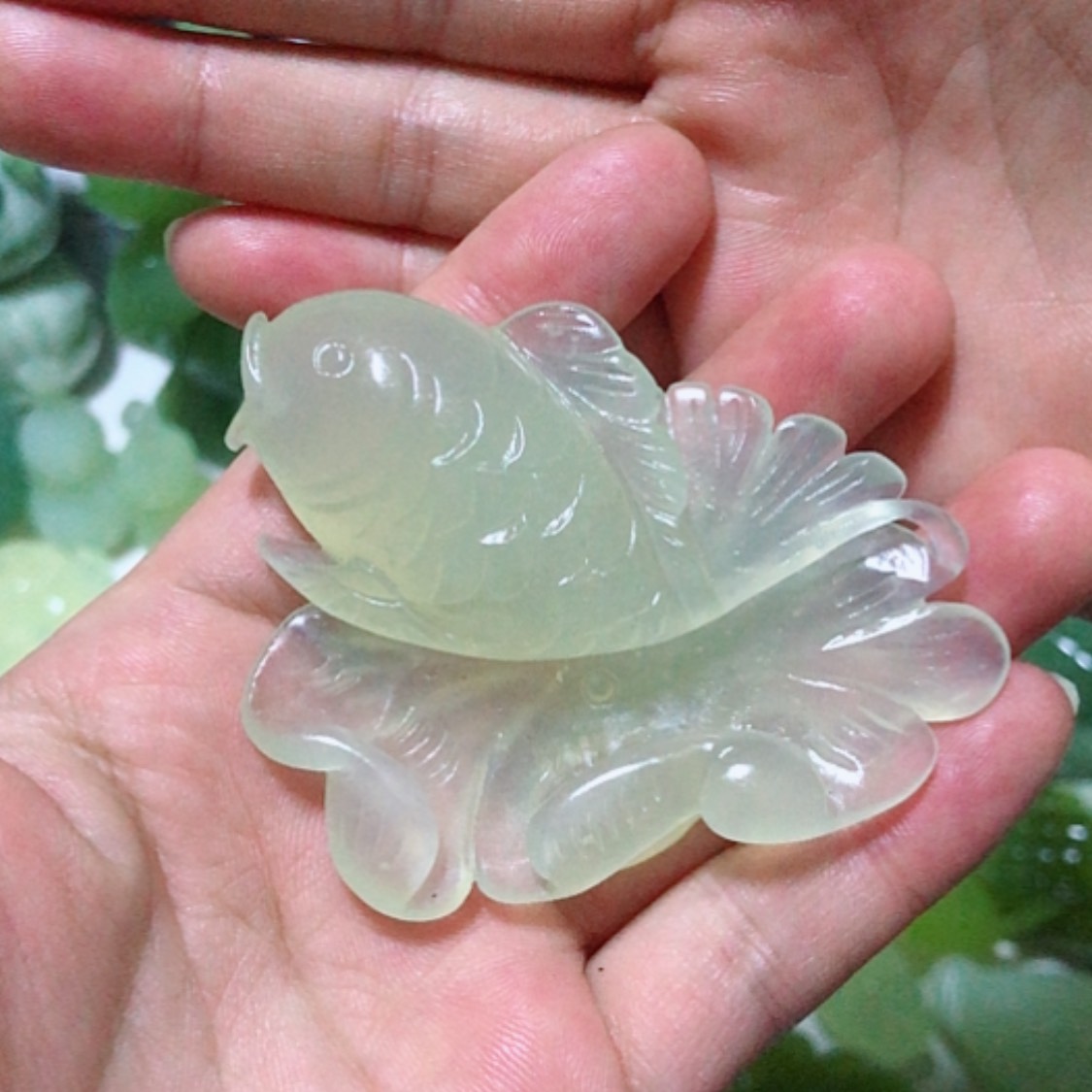 【闪购商品】蛇纹石玉把件未镶嵌荔*姐