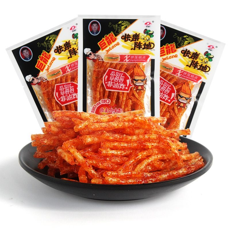 湖南特产巨龙快乐阵地辣条麻辣丝怀旧麻辣面筋休闲小吃零食批发