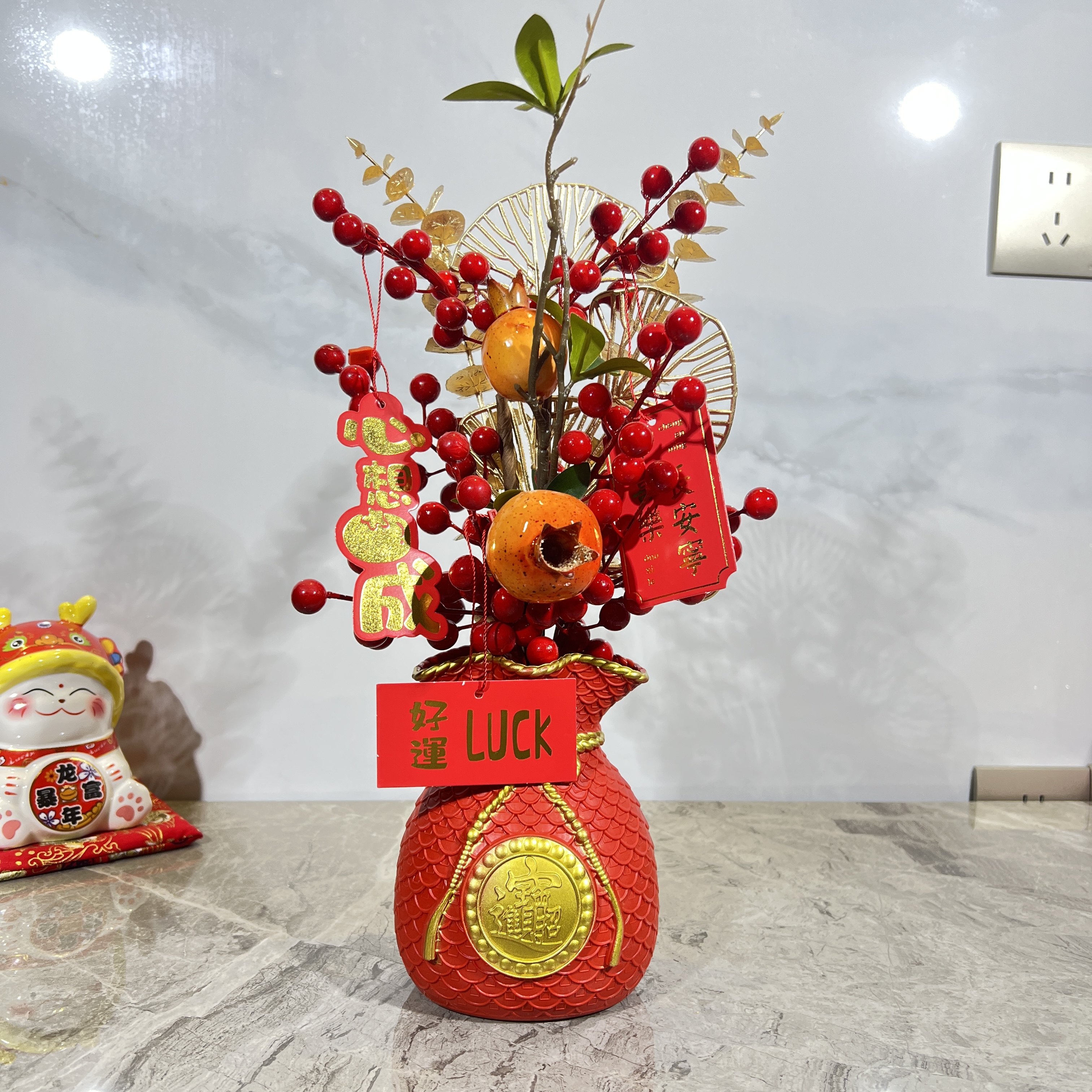 【Q-4-6】招财进宝发财树摆件摆件桌面手工摆件装饰品创
