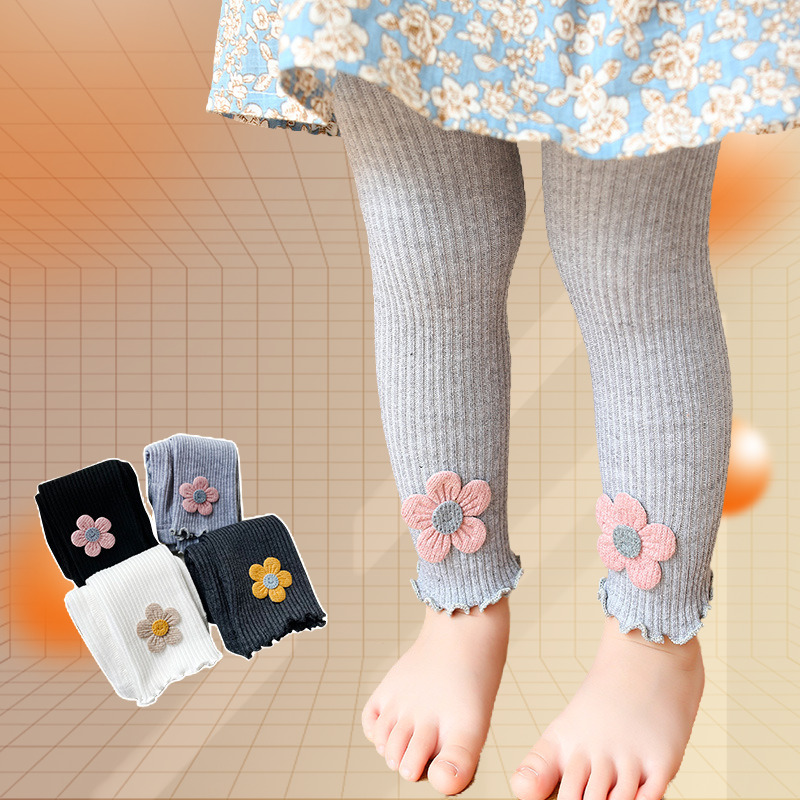 高弹打底裤爆款婴儿春秋九分裤女童宝宝薄连裤袜洋气秋冬加绒保暖