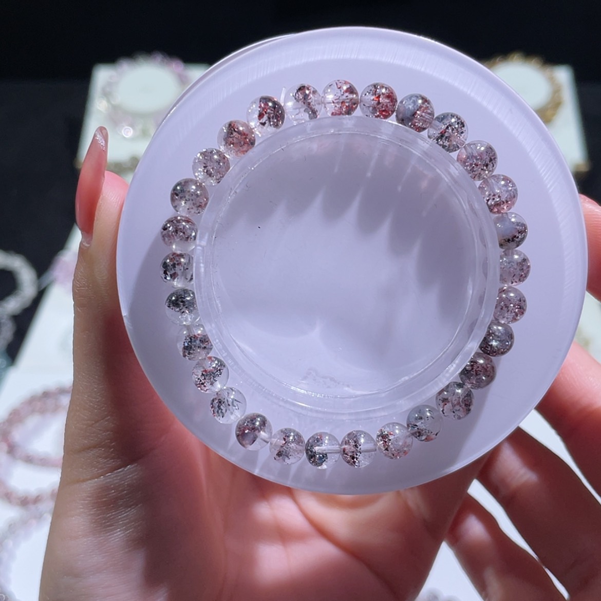 【闪购商品】水晶手链未镶嵌柚*4