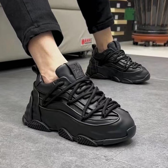 【小扬哥优选】冬季2023新款老爹鞋黑武士男鞋加棉保暖运动休闲鞋