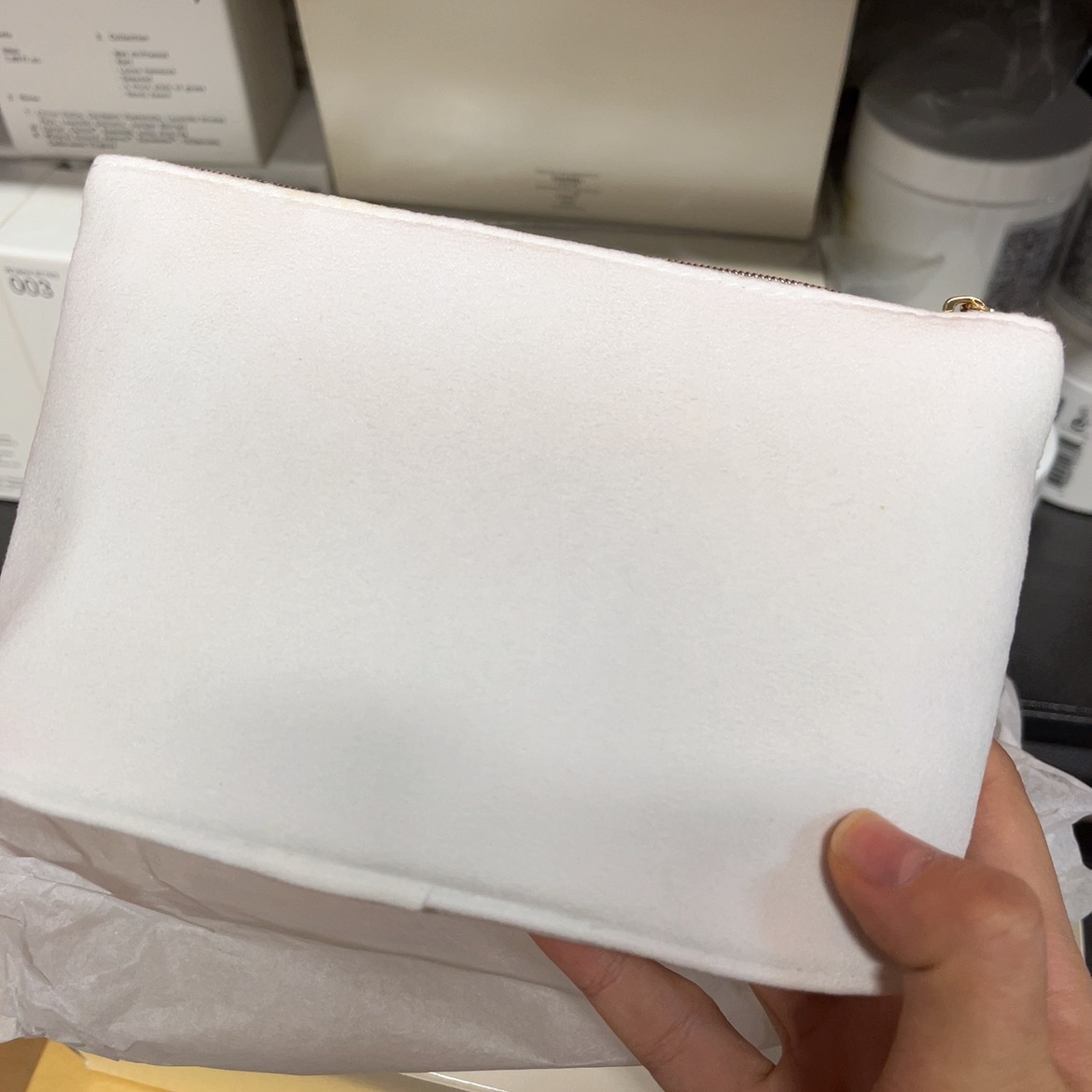 【言言专属二】香 简约白色化妆包