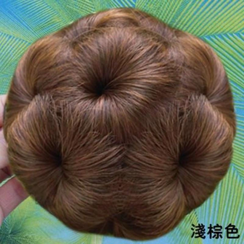 新款假发发包大号九朵花爪夹假发圈女生盘发新娘丸子头抓夹花苞头