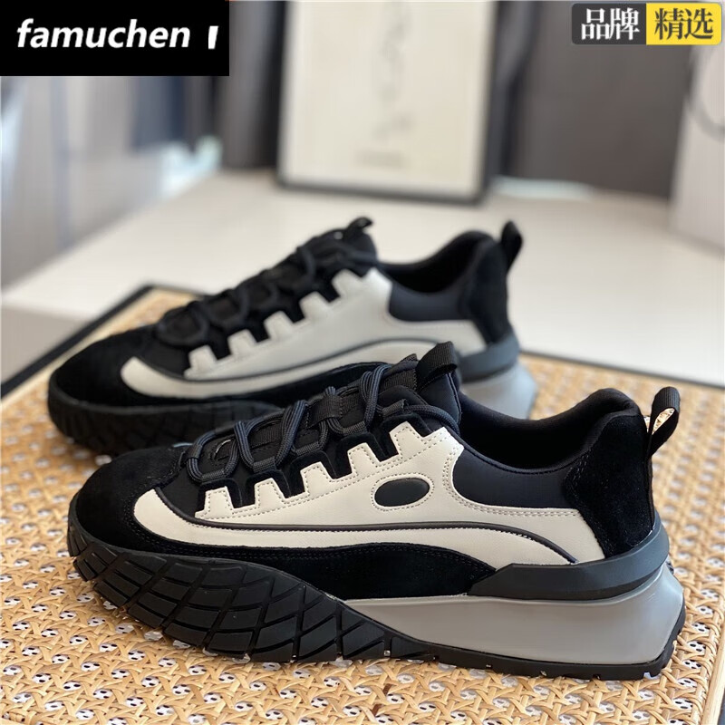 法牧臣（famuchen）轻奢品牌2023春夏新款阿甘鞋女复古港风鞋子百
