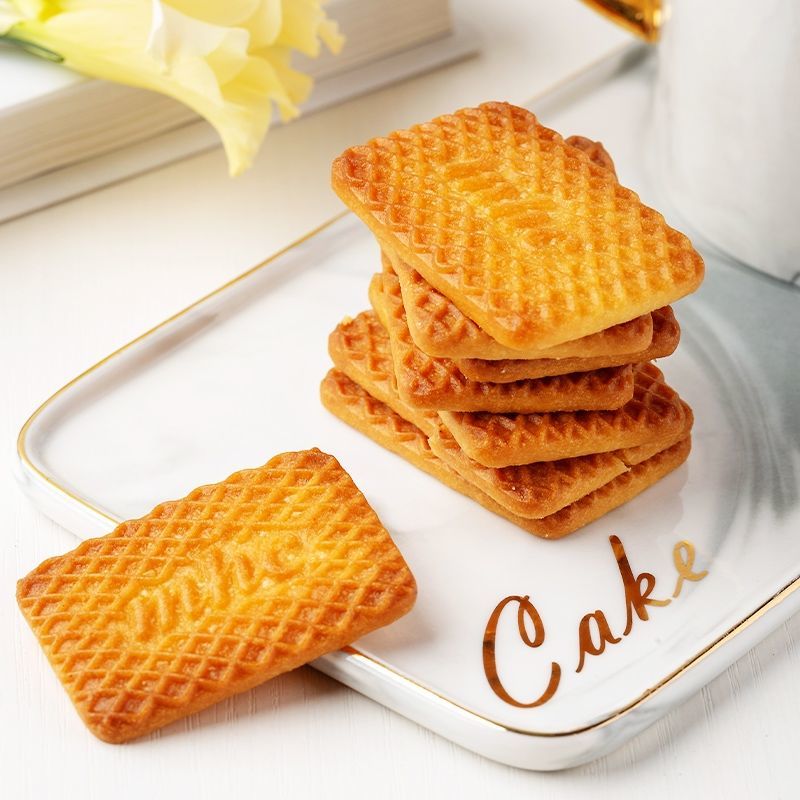 特仑苏牛奶早餐饼干整箱单独小包装特浓老式牛奶味牛乳奶香零食