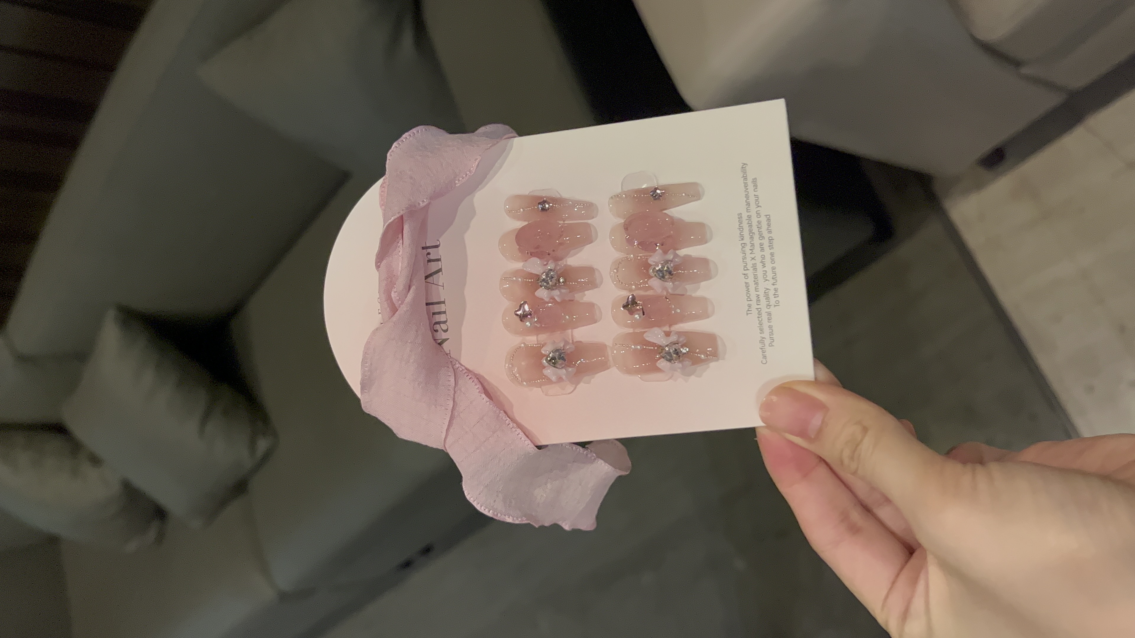发顺丰 反转甜心 粉色泡泡甜心蝴蝶结 可拆卸穿美甲