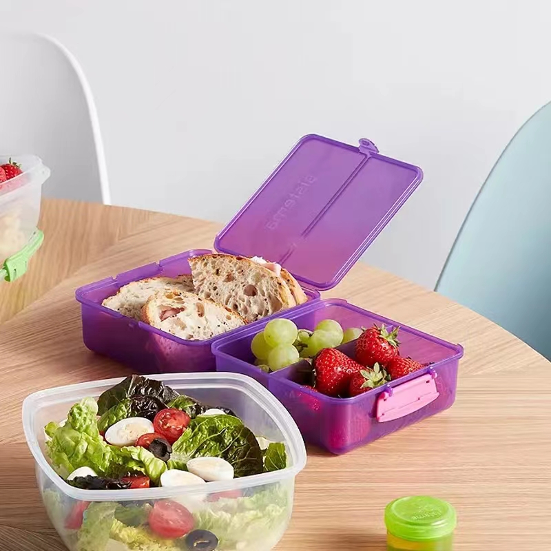 饭盒便当水果保鲜盒分隔便捷学生儿童点心午餐可微波加热