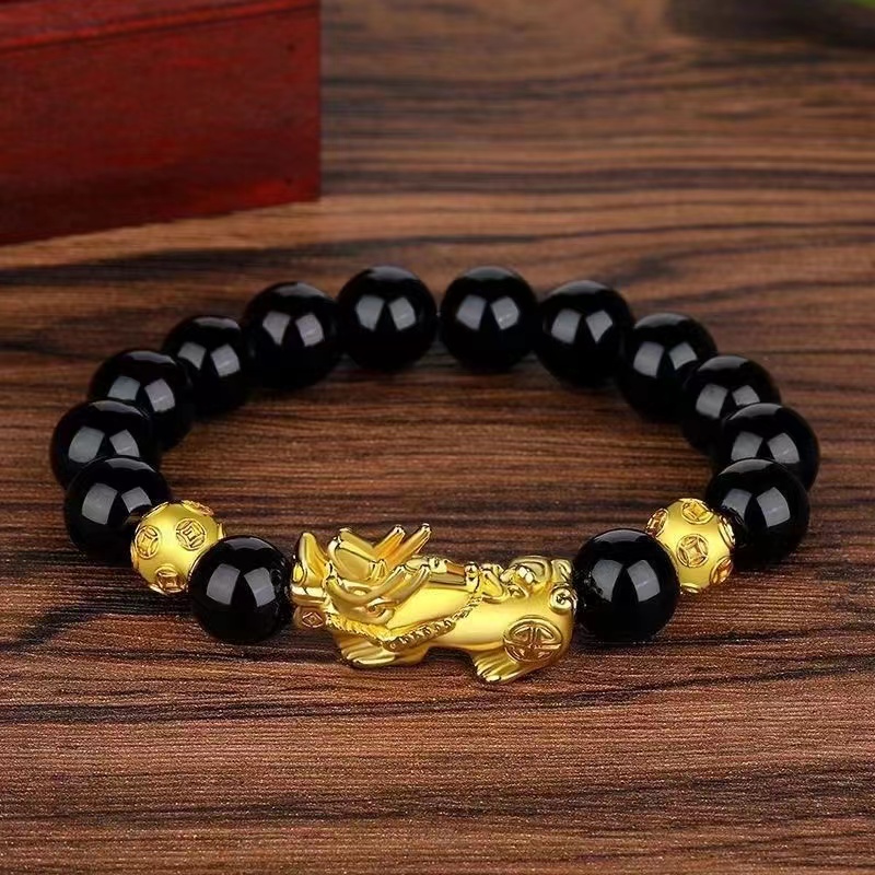 龙哥专属手链 男士貔貅手链黑色经典