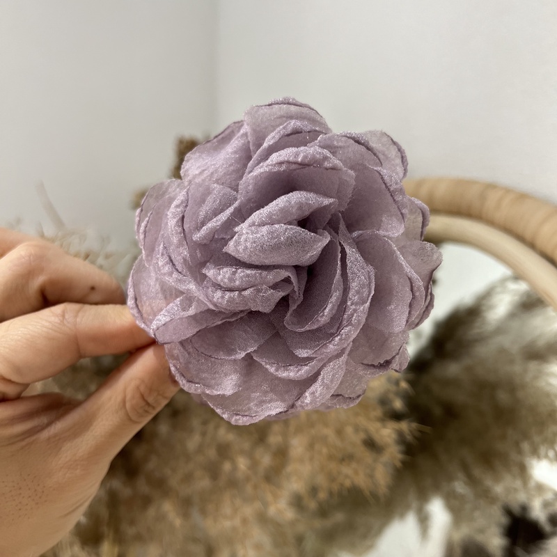 20866y丁香紫色花朵AA面抓夹 8cm