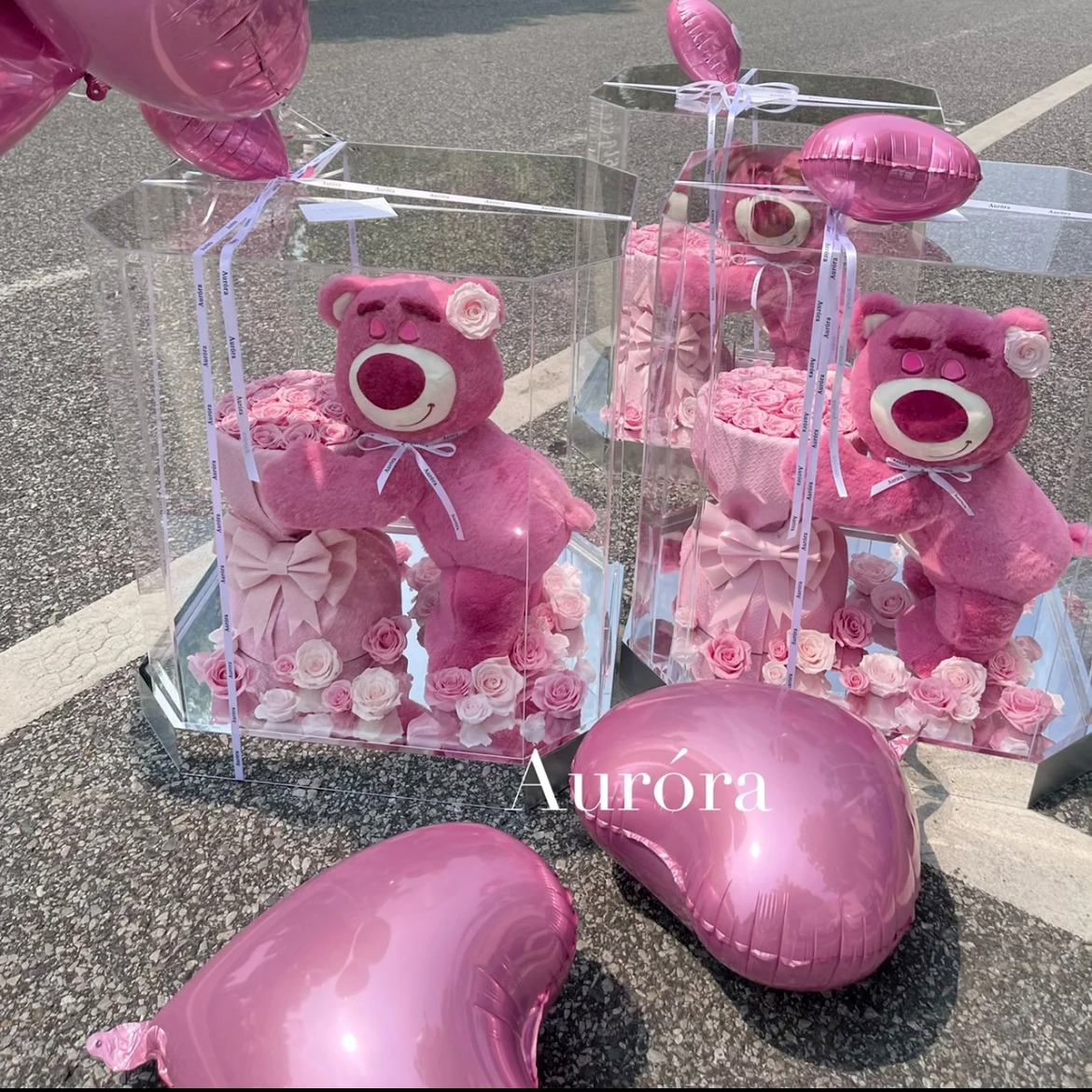 【小扬哥推荐】草莓熊玫瑰永生花花束生日礼物送女生闺蜜女朋友教师