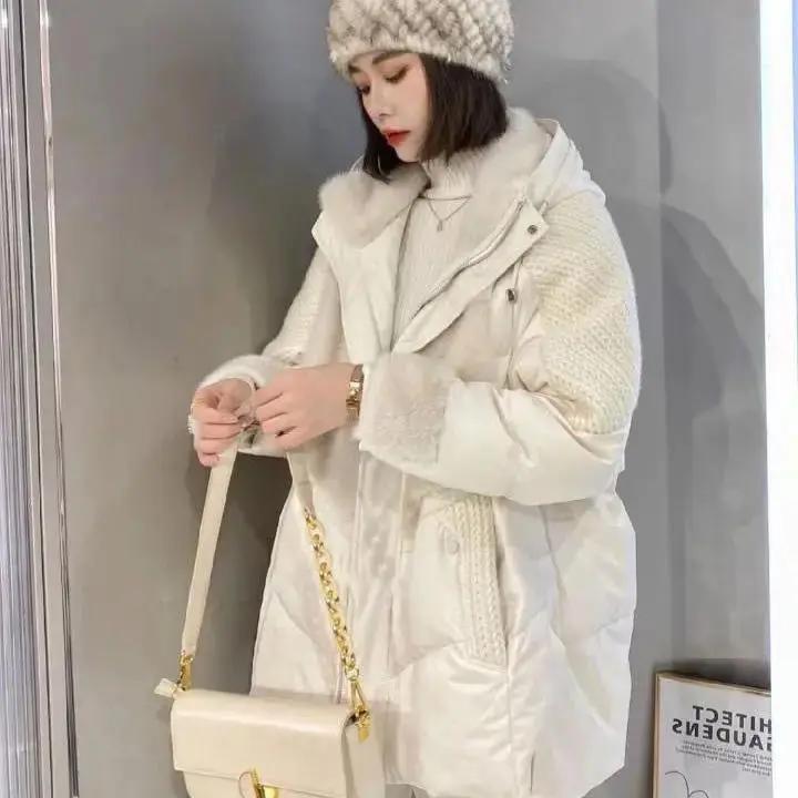 【白鸭绒】设计感欧货羽绒服女新款宽松加厚