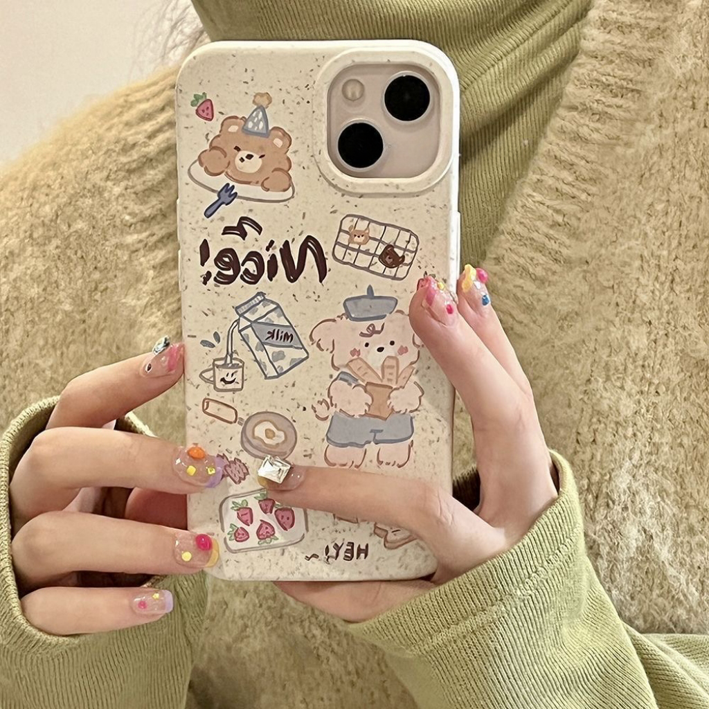 面包小熊适用iPhone15/14promax手机壳13女12华为/oppo/小米/vivo