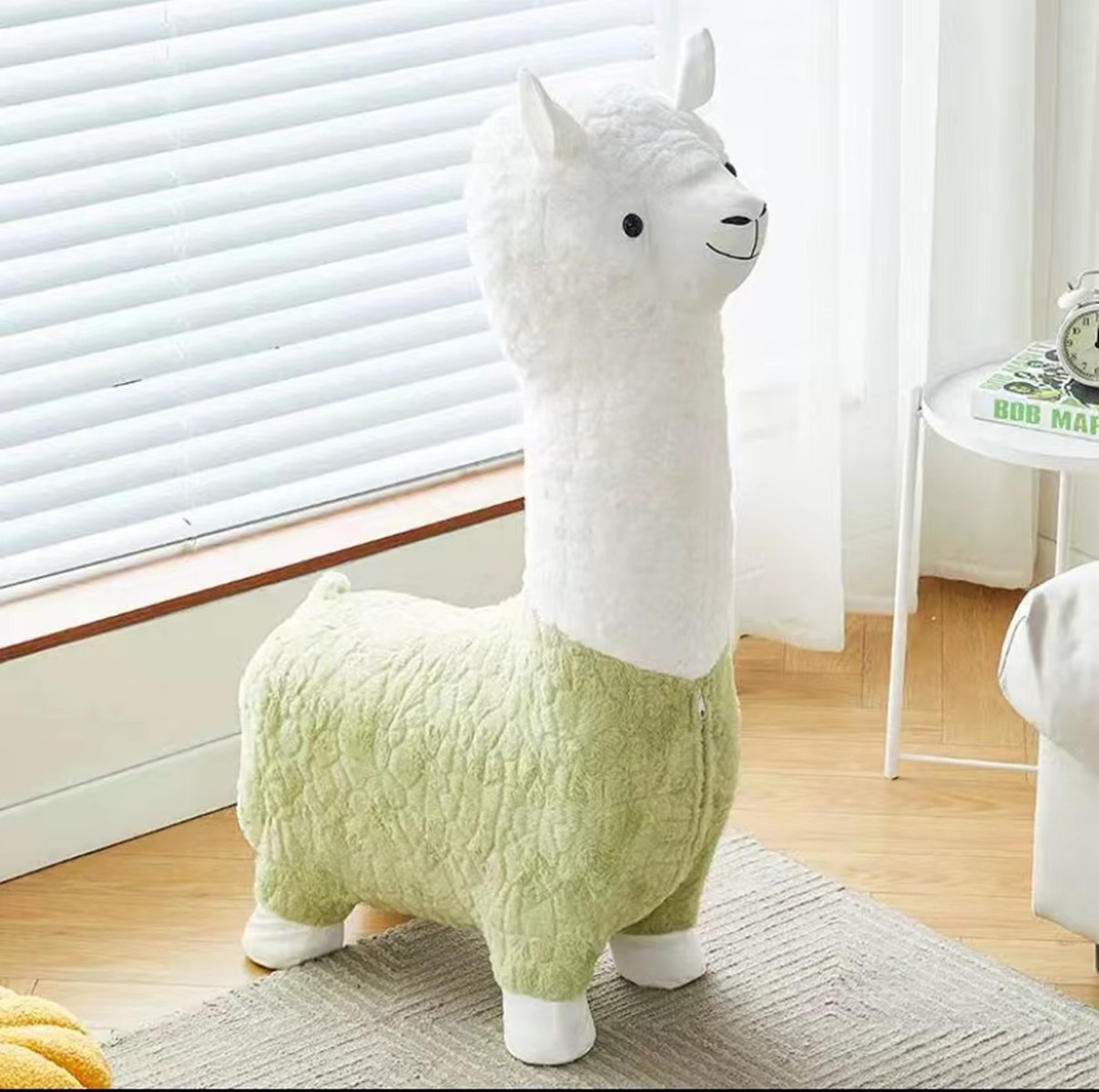 sd666毛绒玩具羊驼座椅兔绒落地摆件客厅装饰