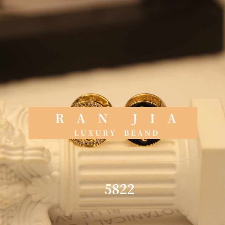 5822时尚简约中古气质复古欧美金色耳环