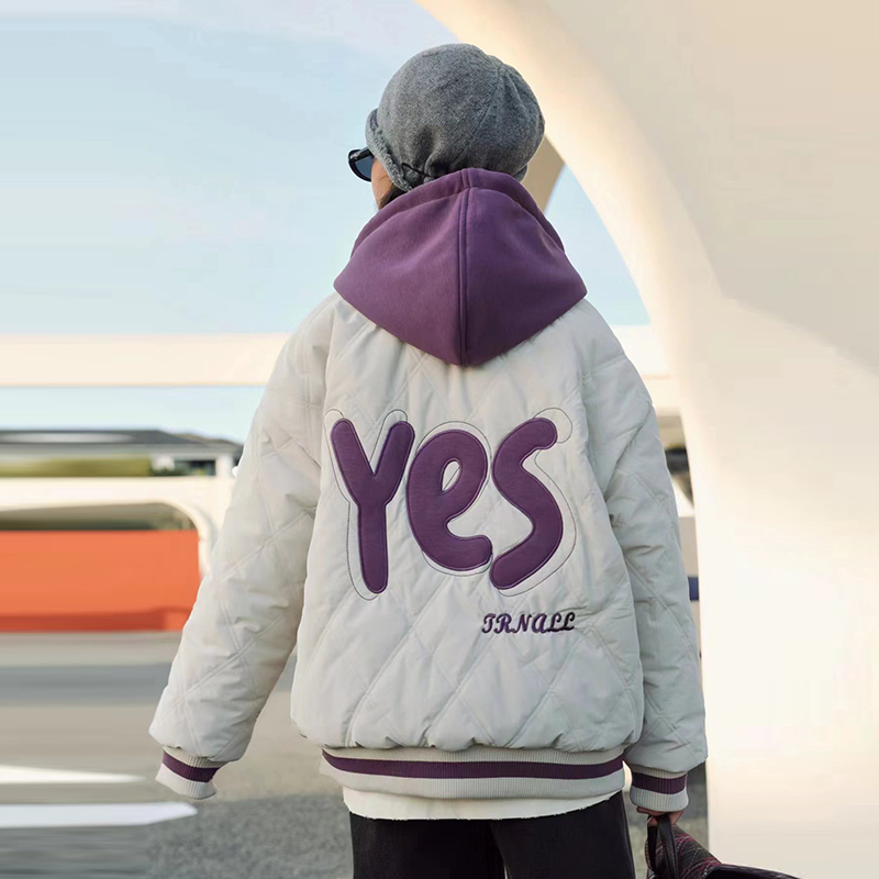 女童外套秋冬装2023新款洋气儿童夹棉加厚秋季时髦棒球服大童棉服