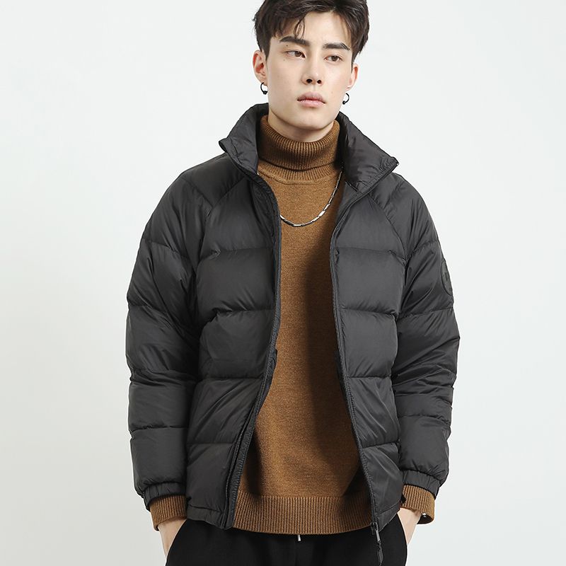 2023新款男羽绒服轻薄短款潮牌立领冬季轻便薄款白鸭绒外套上衣