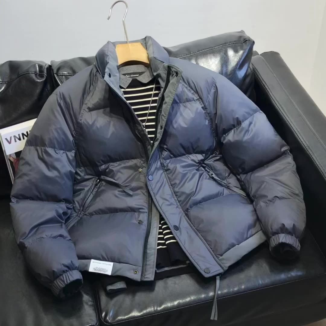 冬季立领羽绒服男加厚保暖90白鸭绒短款外套帅气时尚青年外穿潮牌