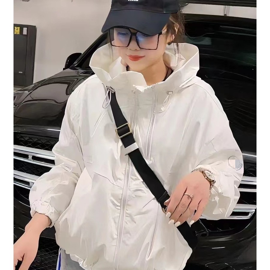 【奥莱专属】2024网红外套女新款双拉链休闲夹克厚款冲锋衣上衣潮