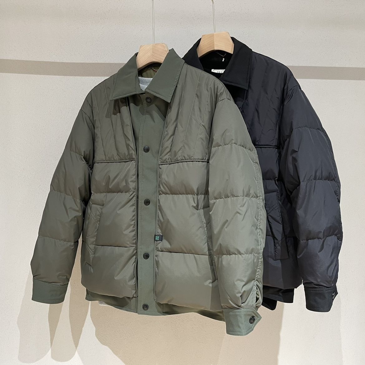 羽绒服春季羽绒羽绒服男短款加厚2023新款潮流帅气日系假两件翻领