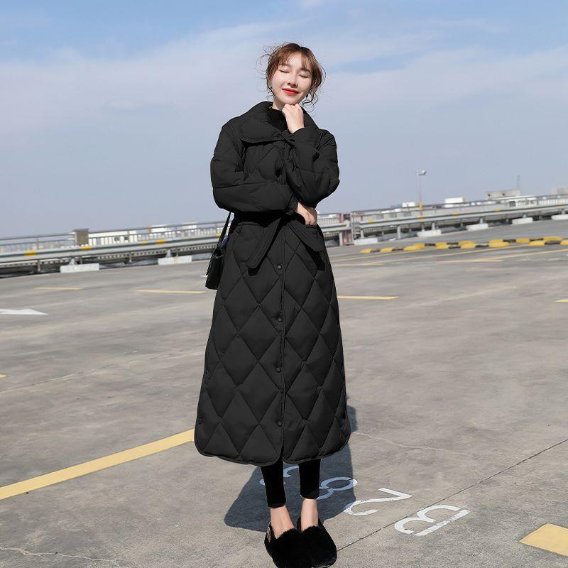 2023冬季新款韩版爆款长款过膝羽绒羽绒服女收腰显瘦轻薄/非半身