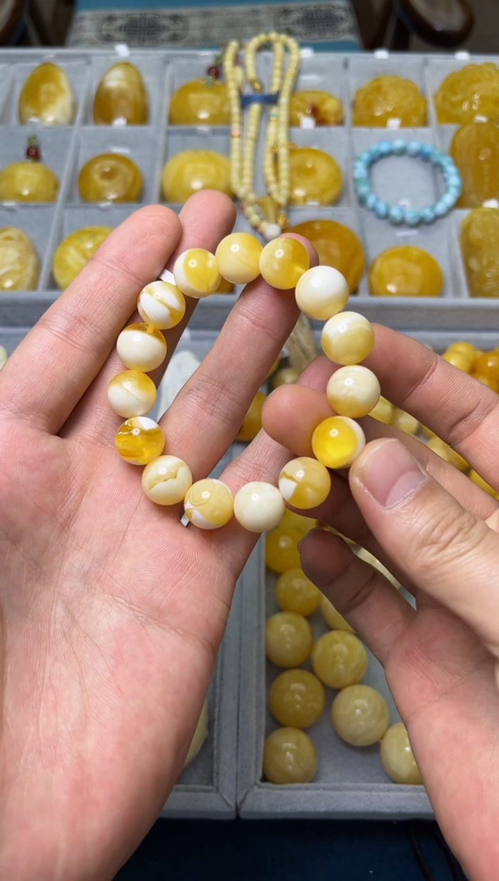 【闪购商品】琥珀裸石未镶嵌120008-蜜蜡手串