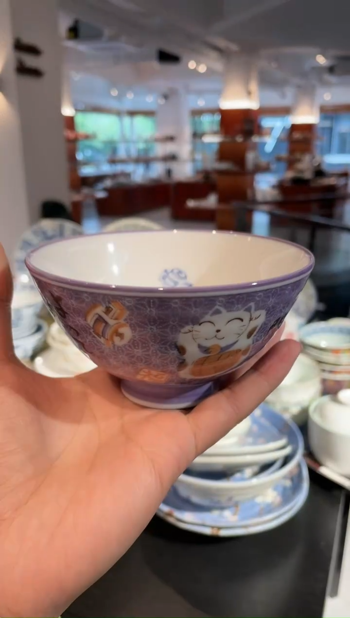 【闪购商品】陶瓷瓷片微瑕招财猫碗微瑕