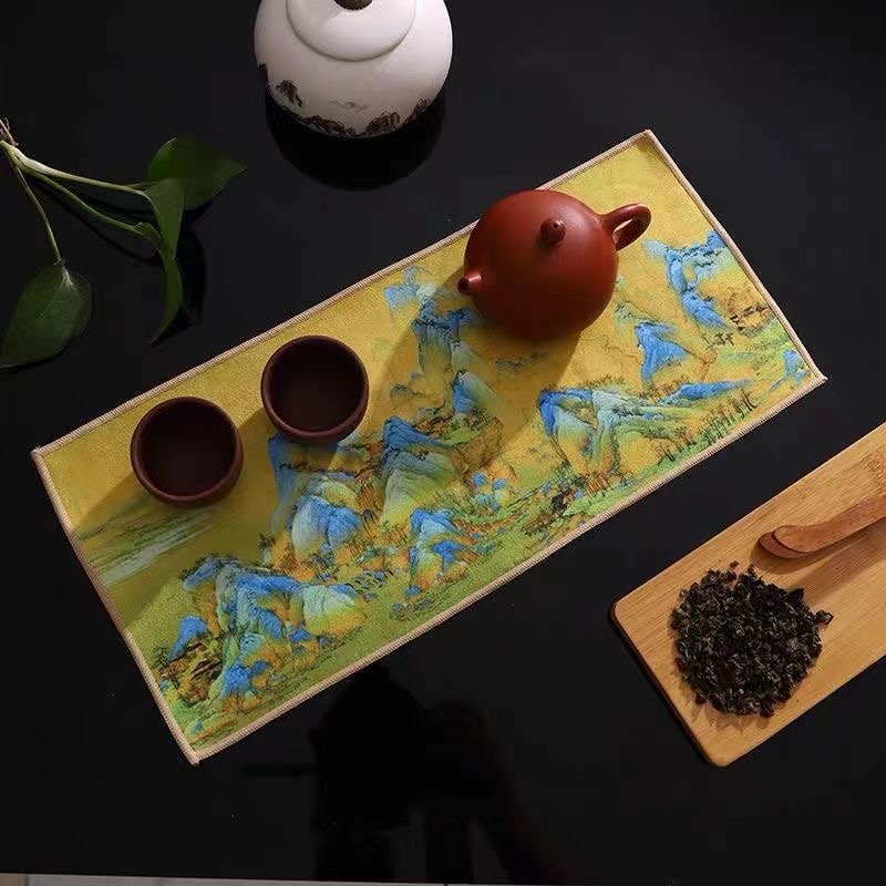 茶巾福利品 17*39cm茶桌茶台茶壶垫布吸水茶巾