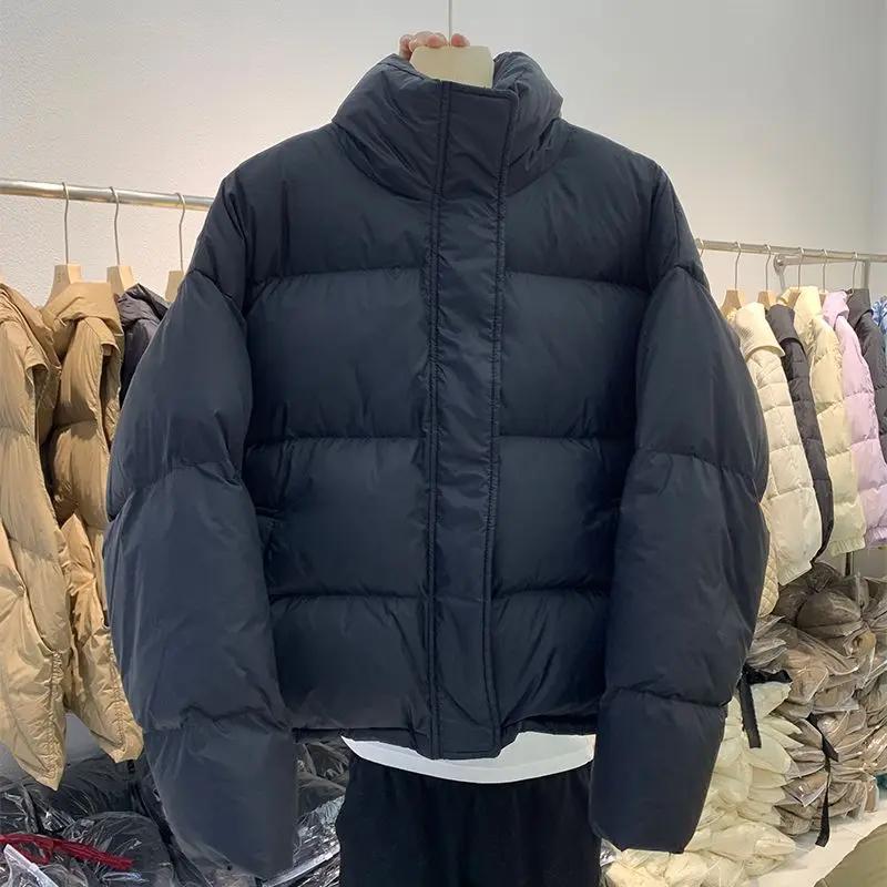 时尚款羽绒服女短款2023年新款秋冬季韩版小个子加厚面包服袄外套